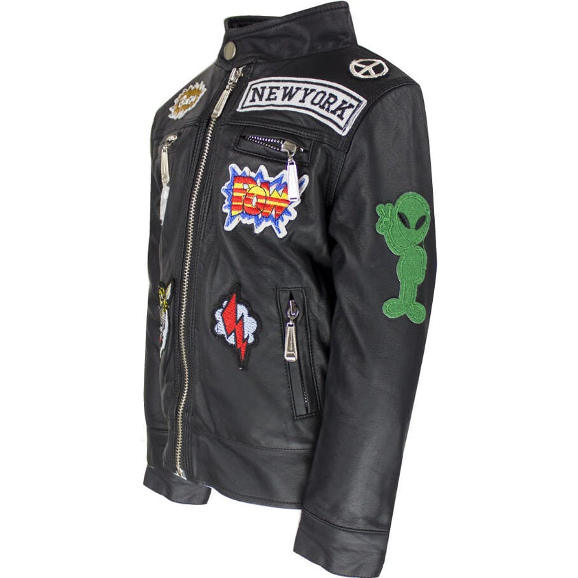 Boy All About the Patch Vegan Leather Jacket