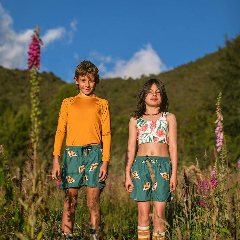 POLILLA TIGRE VERDE - GIRL SWIMSHORTS
