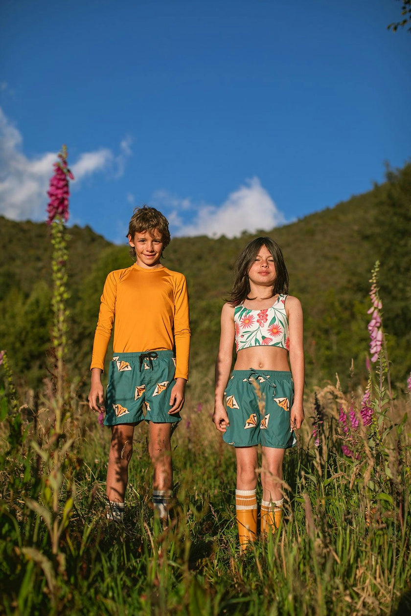 POLILLA TIGRE VERDE - GIRL SWIMSHORTS