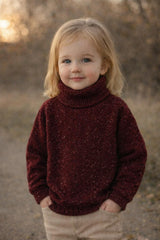 Cable Knit Ribbed Neck Sweater