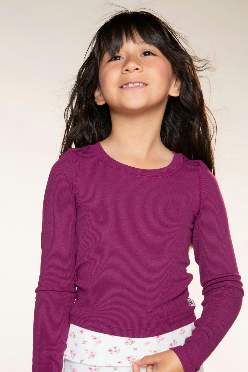 Ultra-Soft Ribbed Long Sleeve Fitted Tee