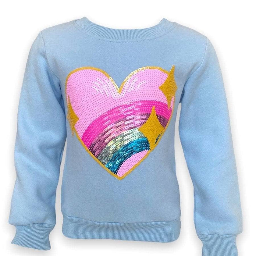 Rainbow Sparkle Heart Sweatshirt