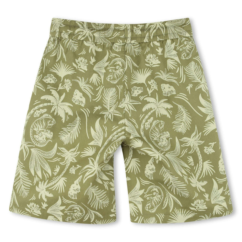 Dark Green Island Bermuda Shorts