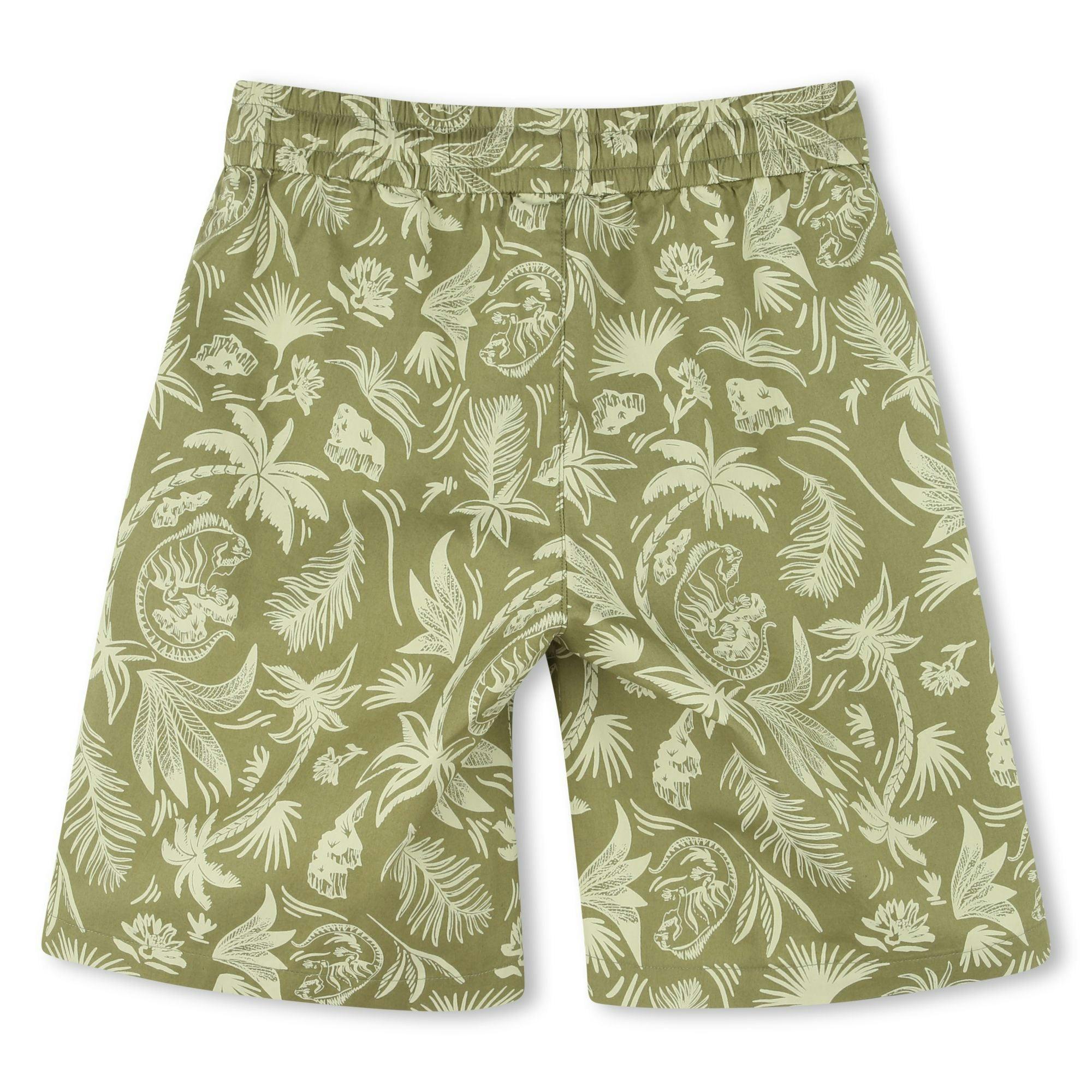 Dark Green Island Bermuda Shorts