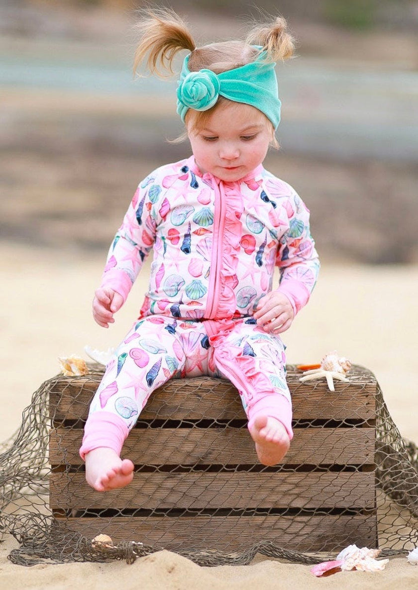 Cute as Shell Ruffle Footie Snoozer