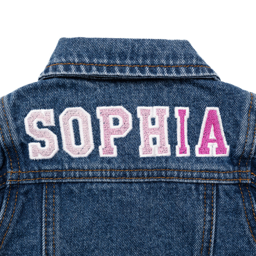 Custom Embroidered Washed Denim Jacket