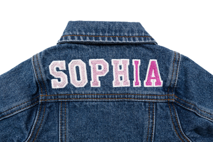Custom Embroidered Washed Denim Jacket