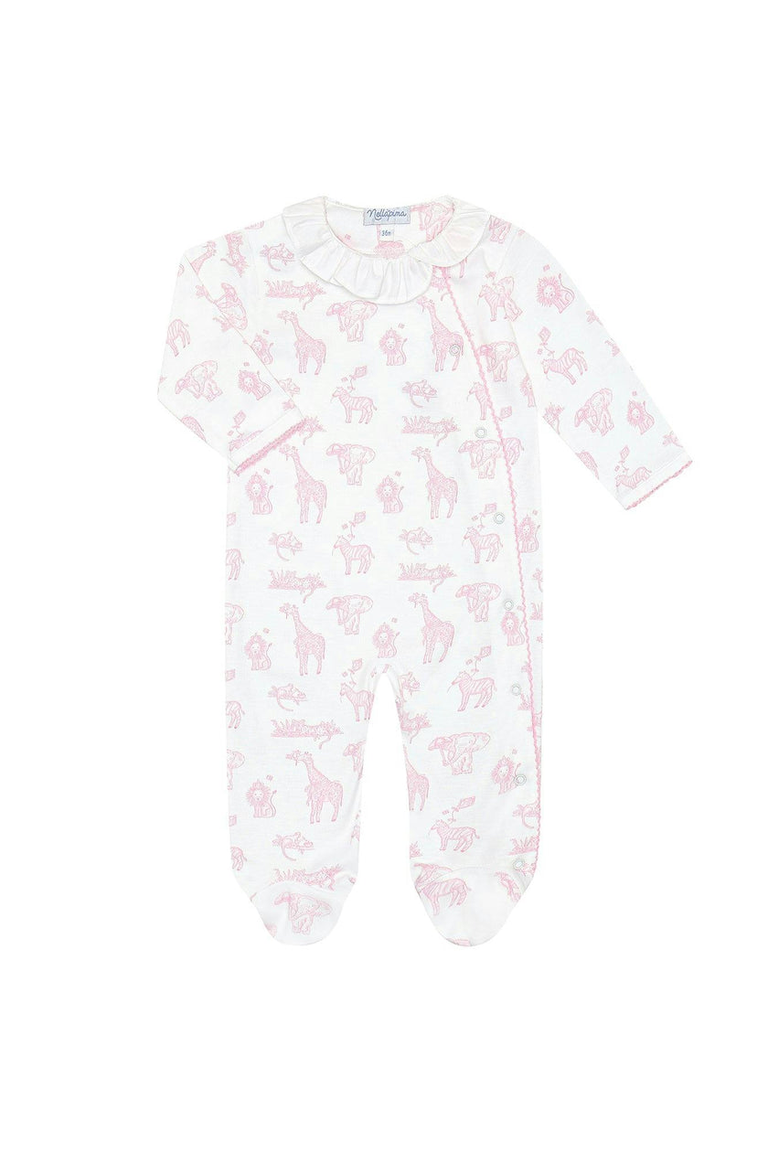 Pink Safari Crossover Footie