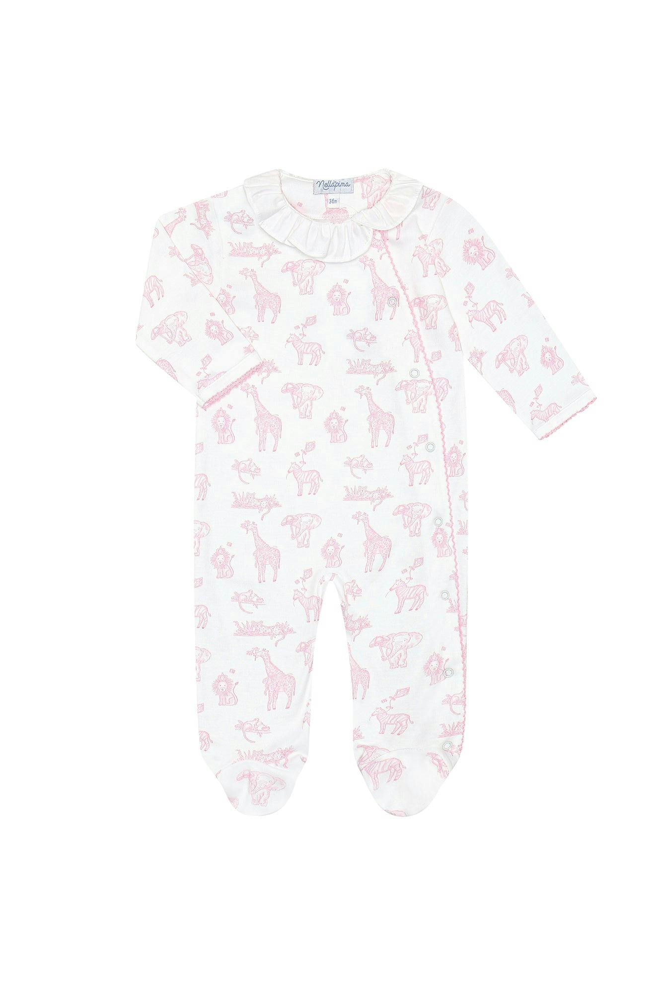 Pink Safari Crossover Footie