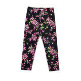 Black Floral Print Leggings