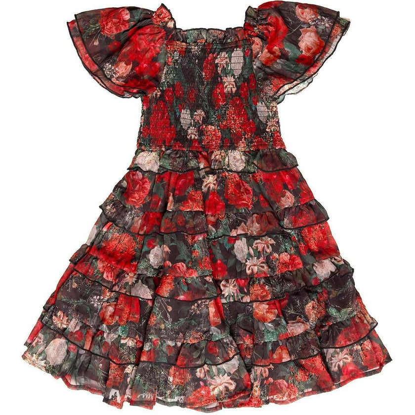 Mini Winnie Dress in Midnight Roses