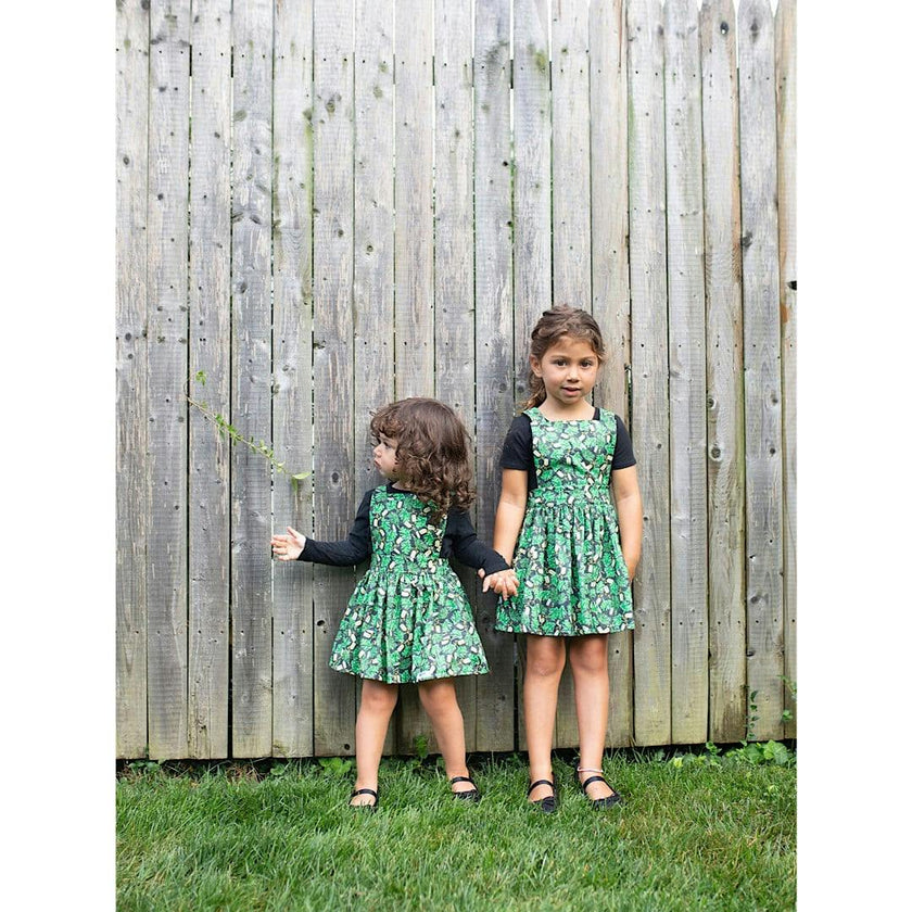 Pinafore Dress in Herbs