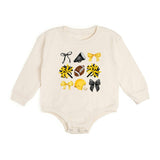 Black and Gold Cutie Long Sleeve Romper