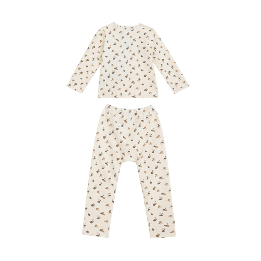 Cream Acorn Cotton Pajama Set