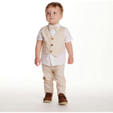 Infant 3-Piece Short Sleeve White Buttondown Shirt