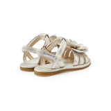 Jiles Fields Sandals | Shimmer Buttercup | Silver Metallic Leather