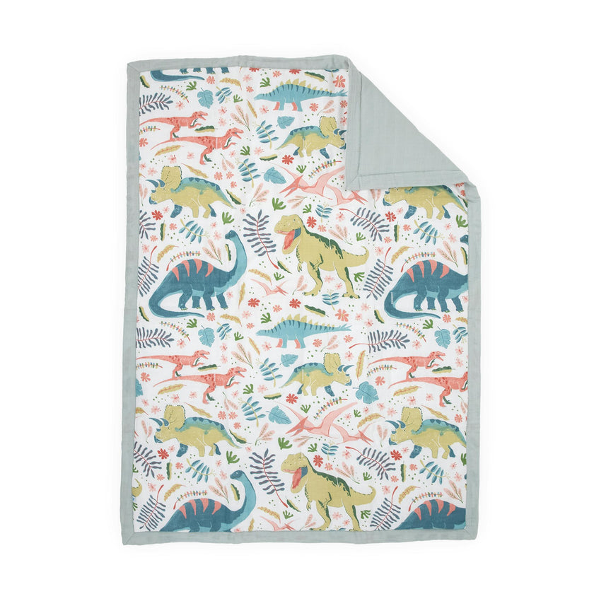 Cotton Muslin Toddler Bedding 3 Piece Set - Boho Dino