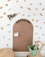 Peel & Stick Fabric Wall Stickers - Abstract Shapes (Earth