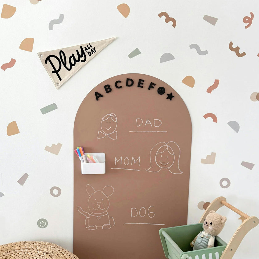 Peel & Stick Fabric Wall Stickers - Abstract Shapes (Earth