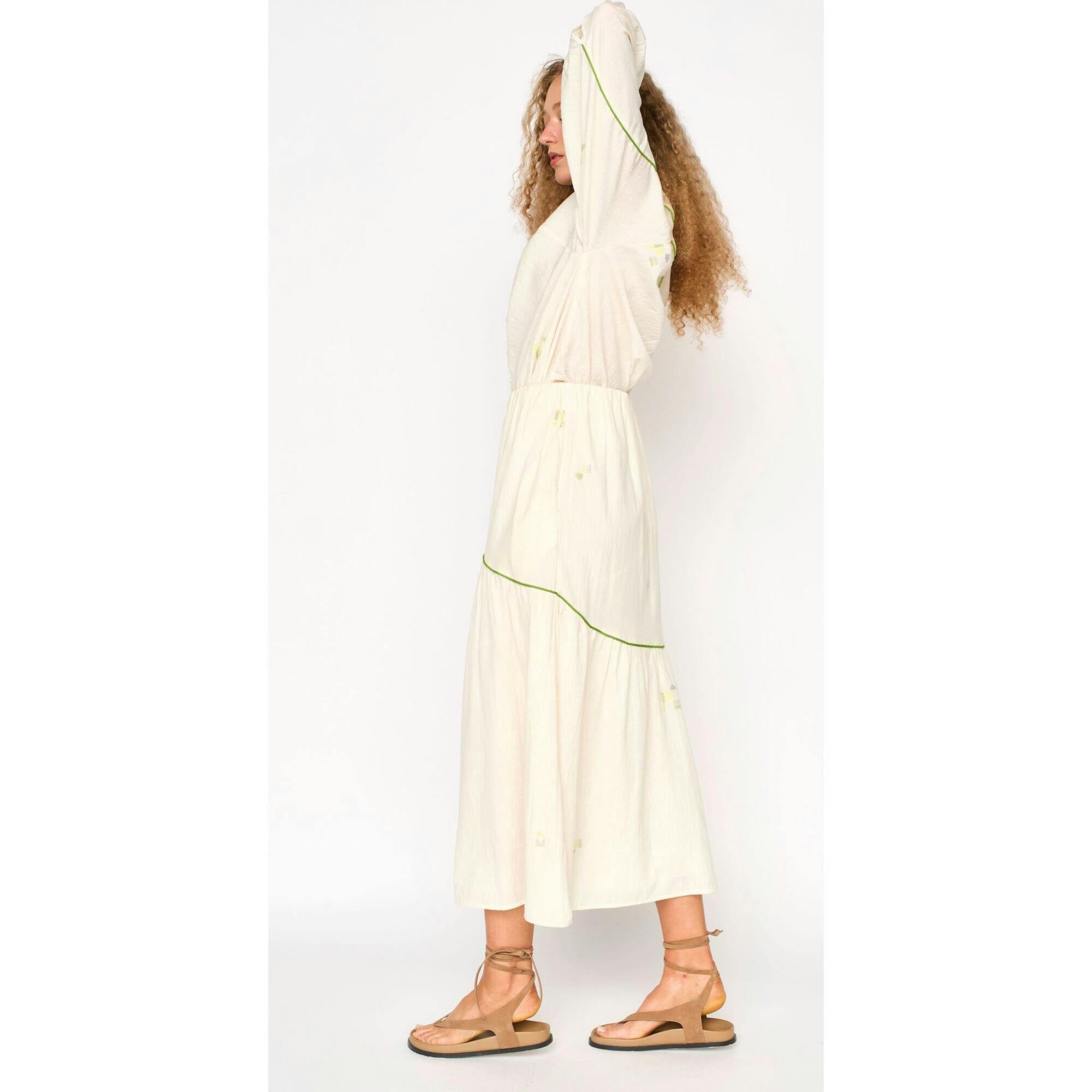 Brighton Skirt in Lime Jamdani