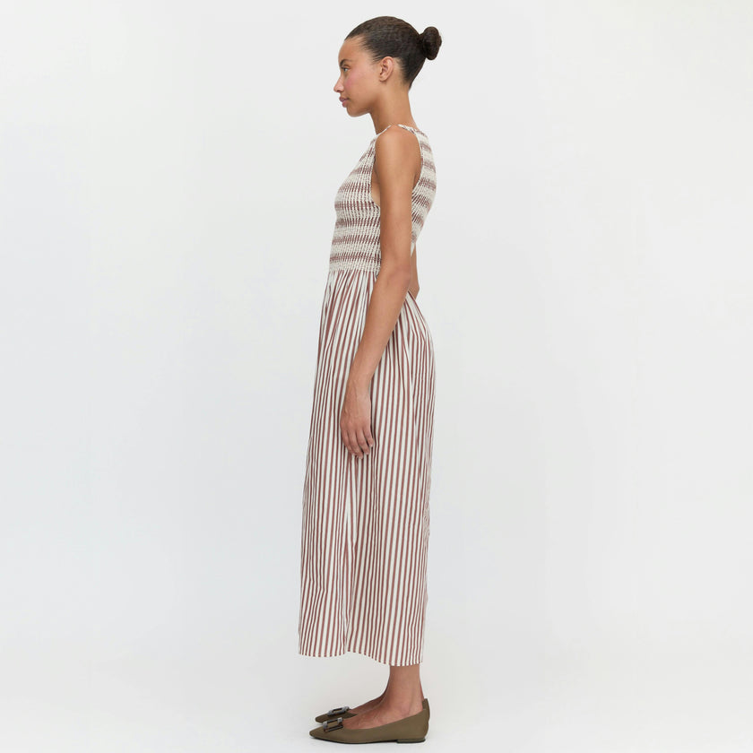 The Cosima Nap Dress - Rust Stripe
