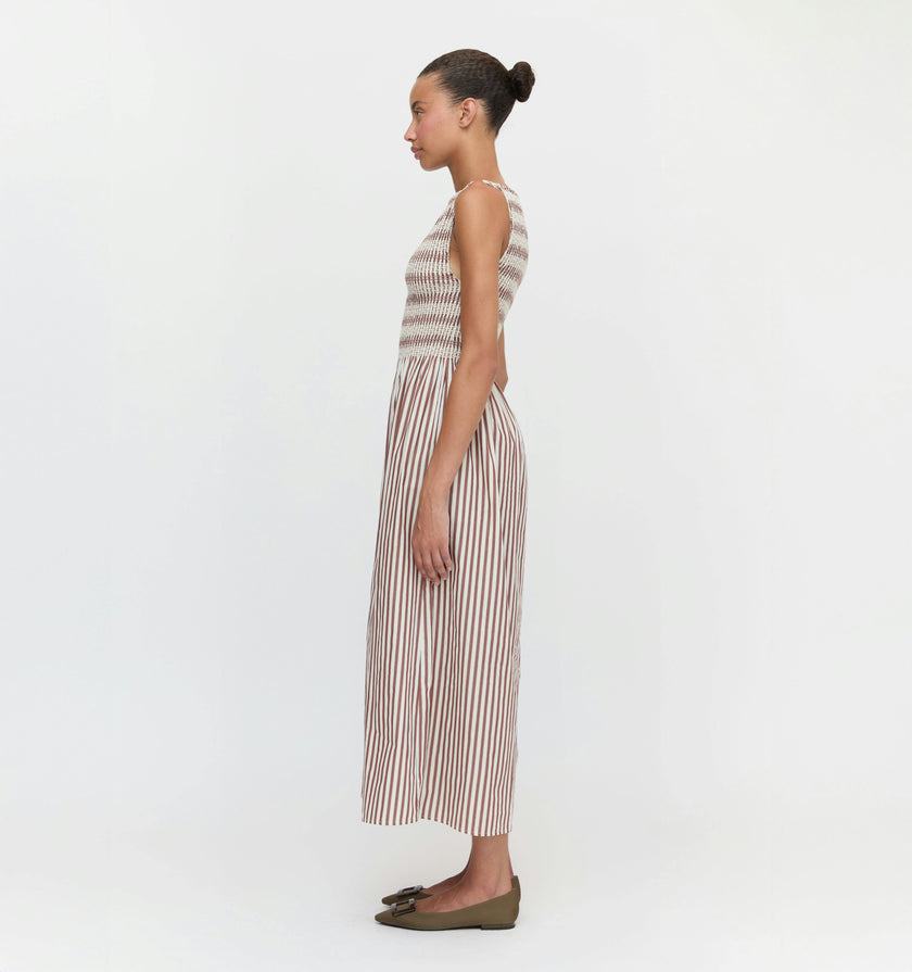 The Cosima Nap Dress - Rust Stripe