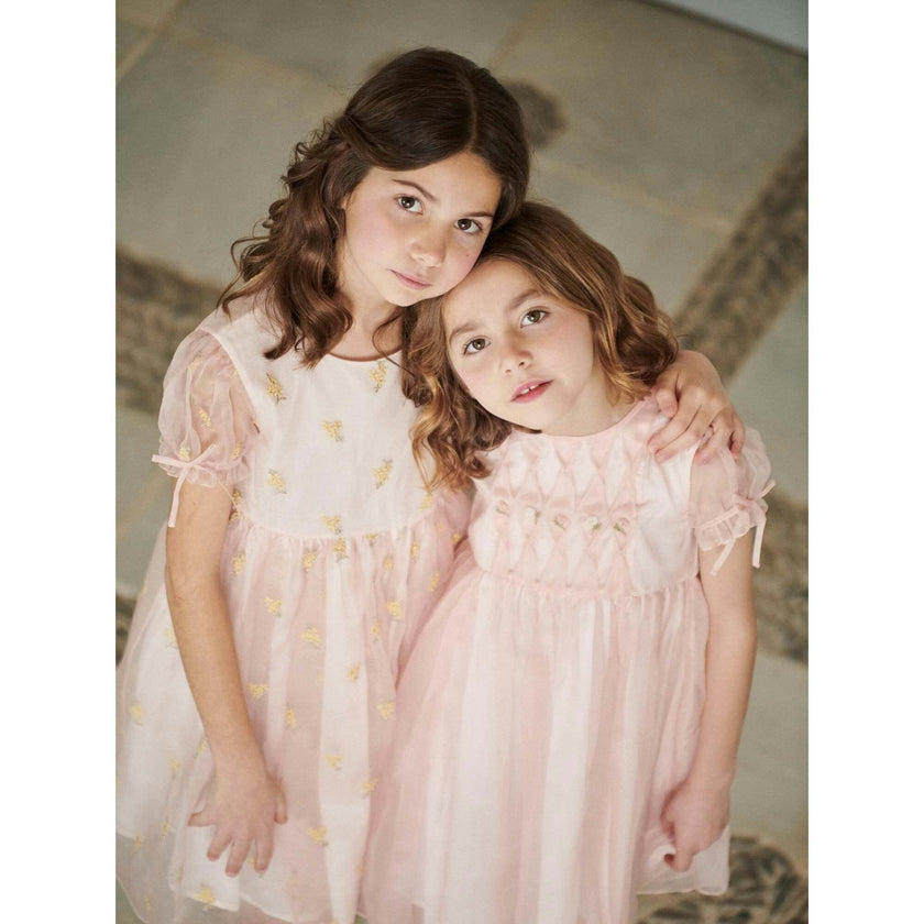 Blush Alba Silk Ceremony Girl Dress