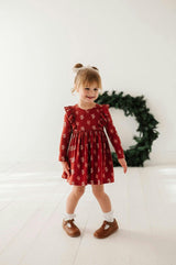 Girl's Long Sleeve Ruffle Dress
