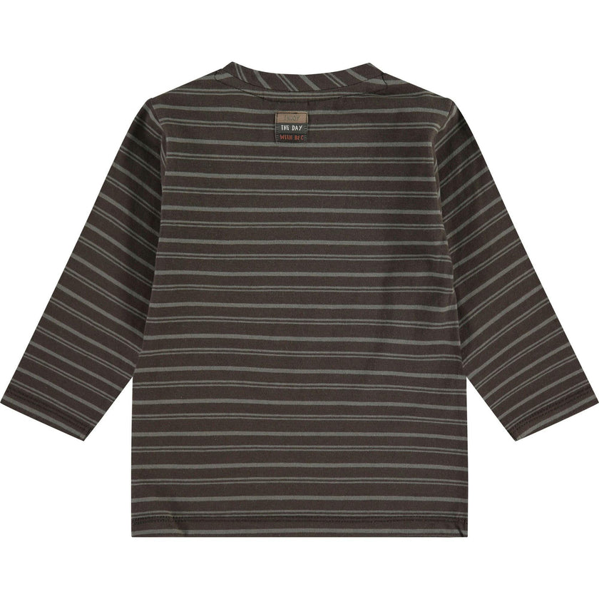 Long Sleeve Striped Pocket Shirt