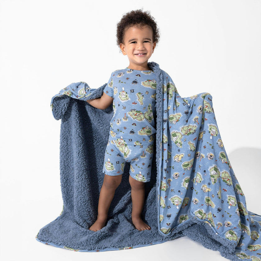 Pirate Cove Bamboo Sherpa Blanket