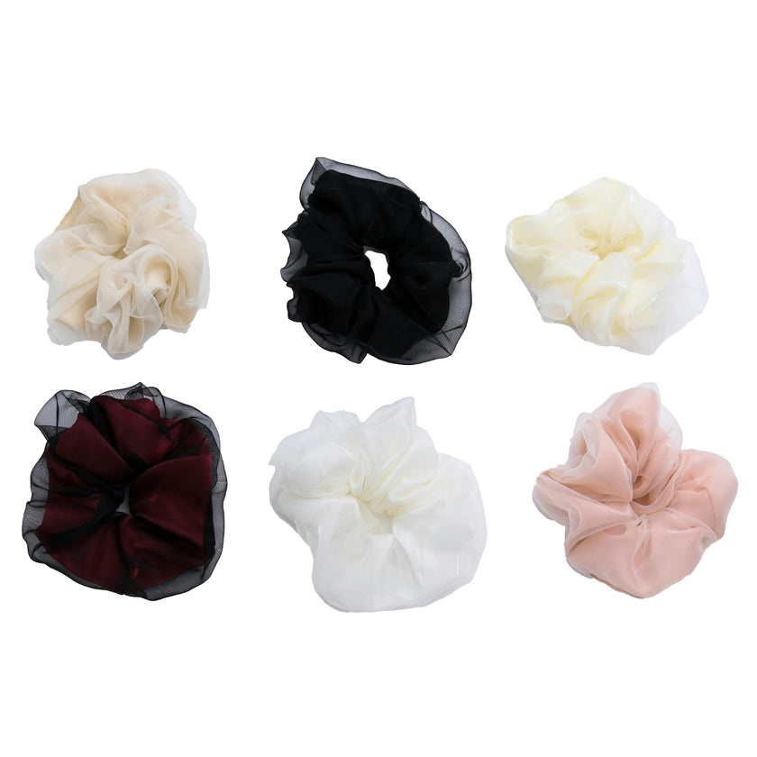 Sheer Mesh Scrunchie Set