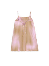 women's mini linen dress - blush stripes