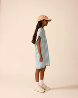 Organic Tunic Dress in Pink Cloud Stripe