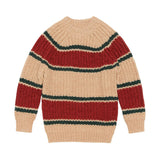 CHUNKY beige/rust stripe sweater