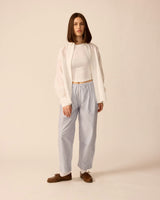 Adult Friday Pant in Oxford Blue Stripe