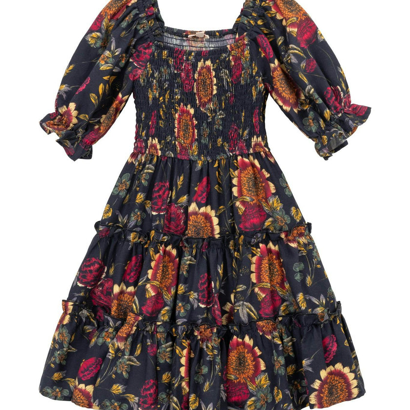 Mini Madeline Dress in Moody Sunflower