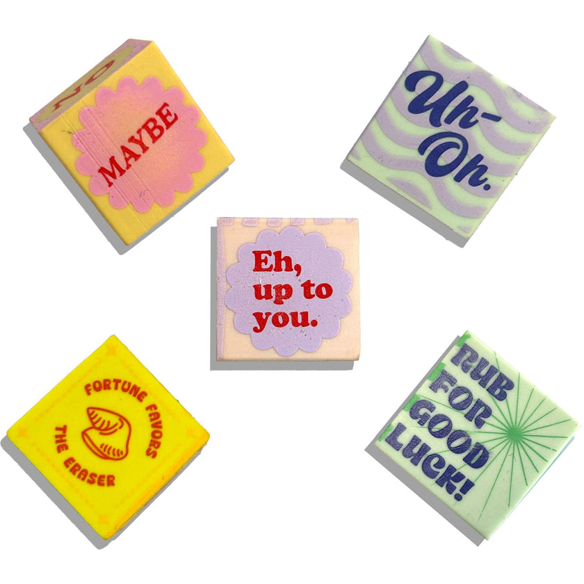 Feeling Lucky Dice Erasers - Set of 5
