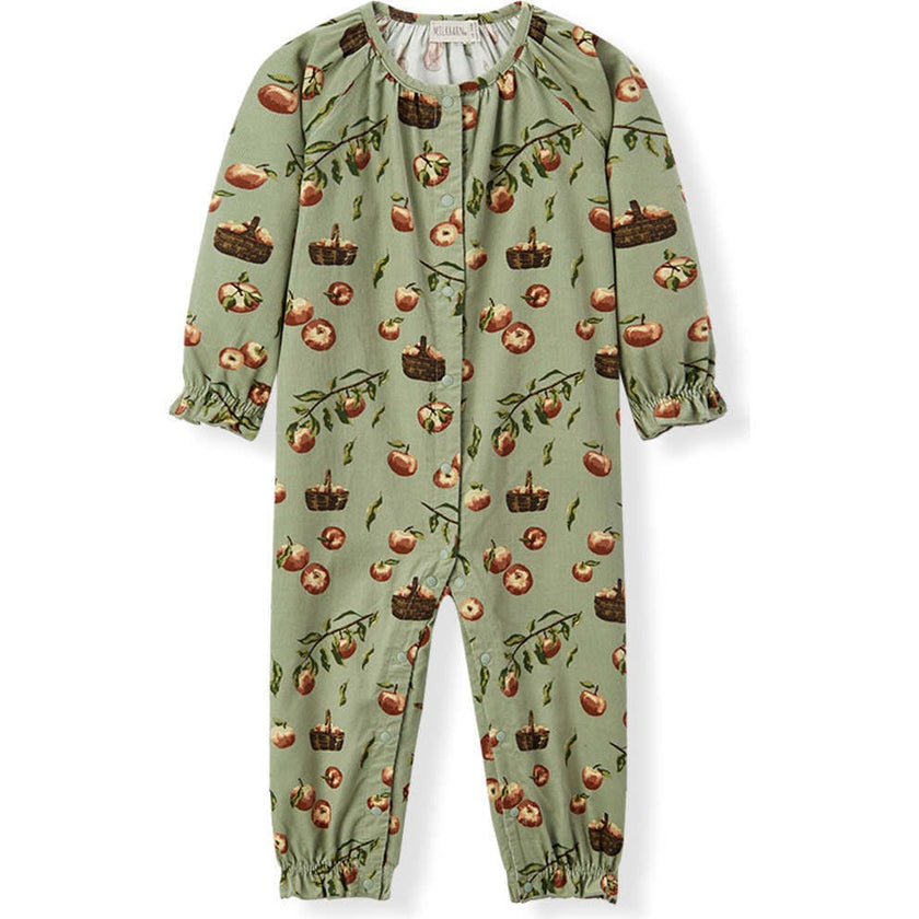 Apple Orchard Corduroy Ruffle Snap Jumper