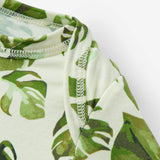 Island Leaf Cotton Stretch Newborn Gown & Hat Set