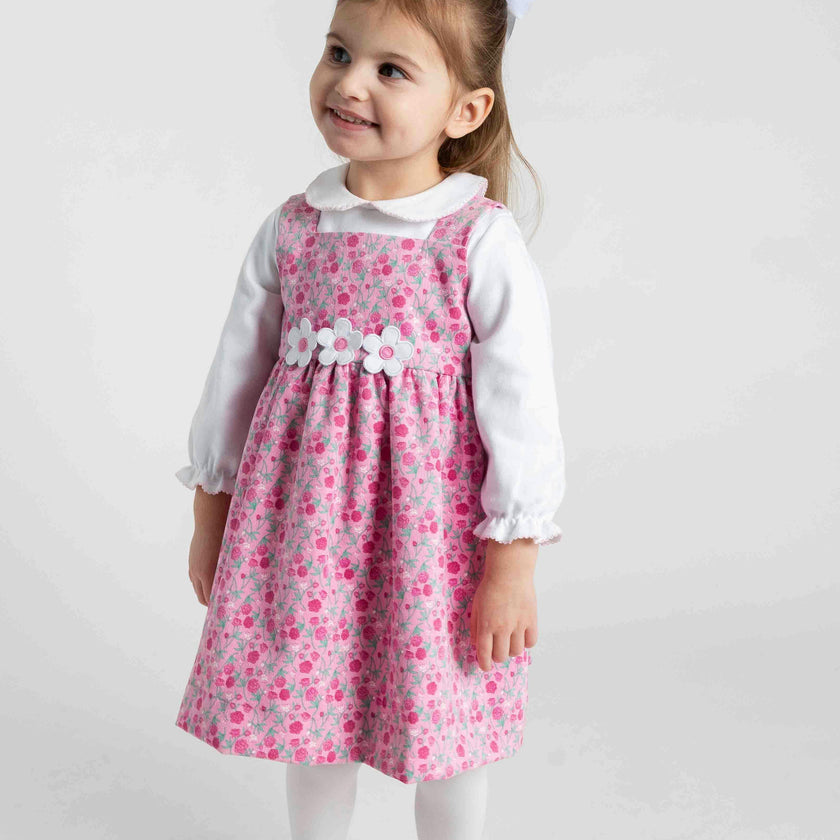 Floral Corduroy Jumper With Flowers