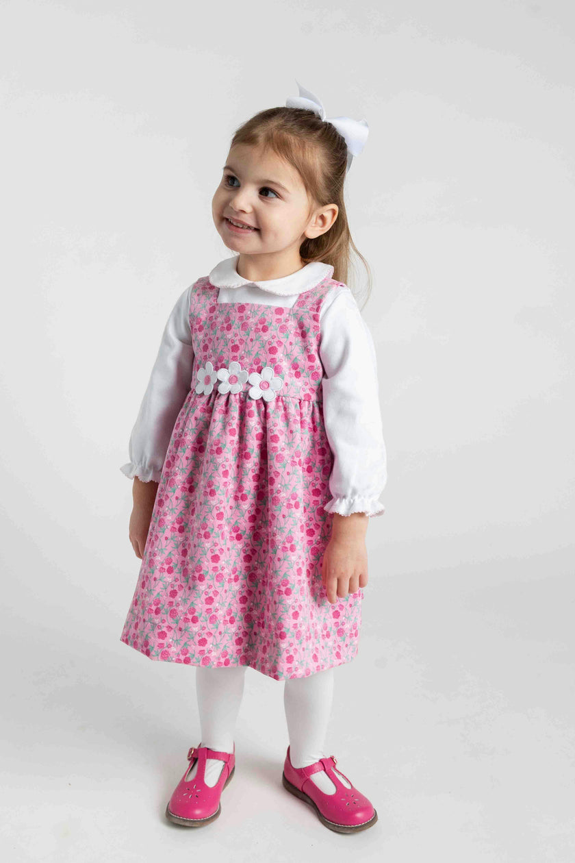 Floral Corduroy Jumper With Flowers