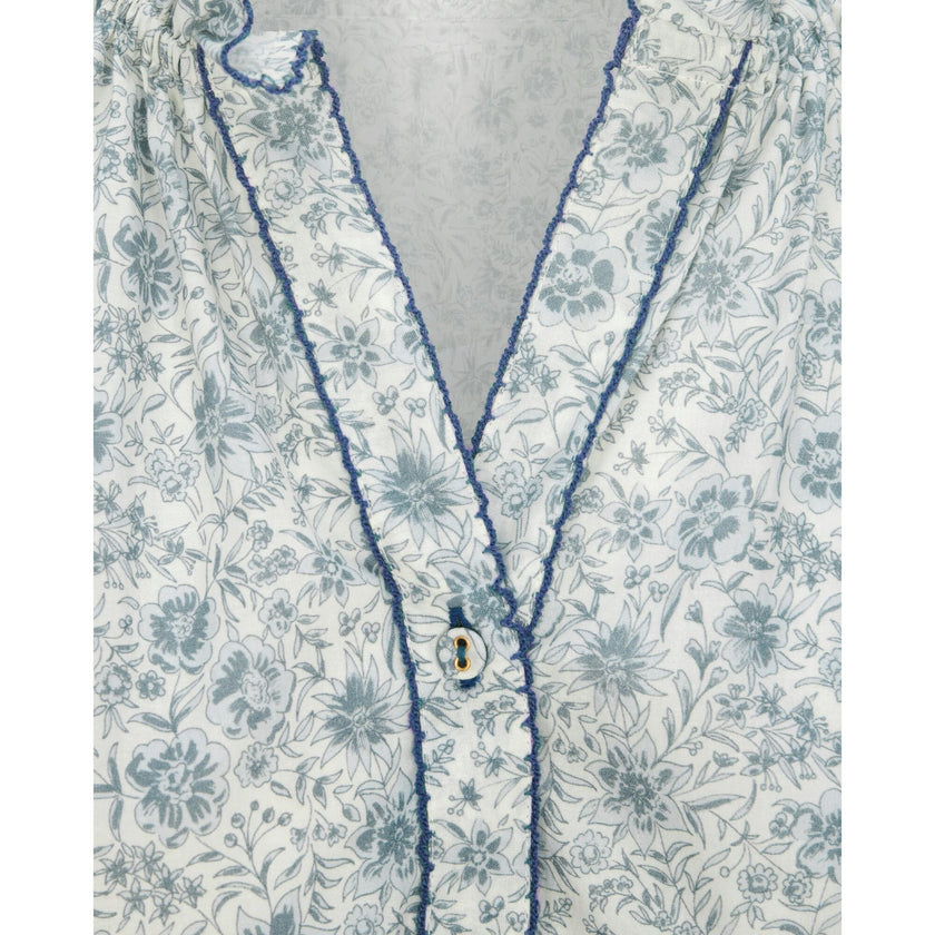 Harper Top in Floral Blues