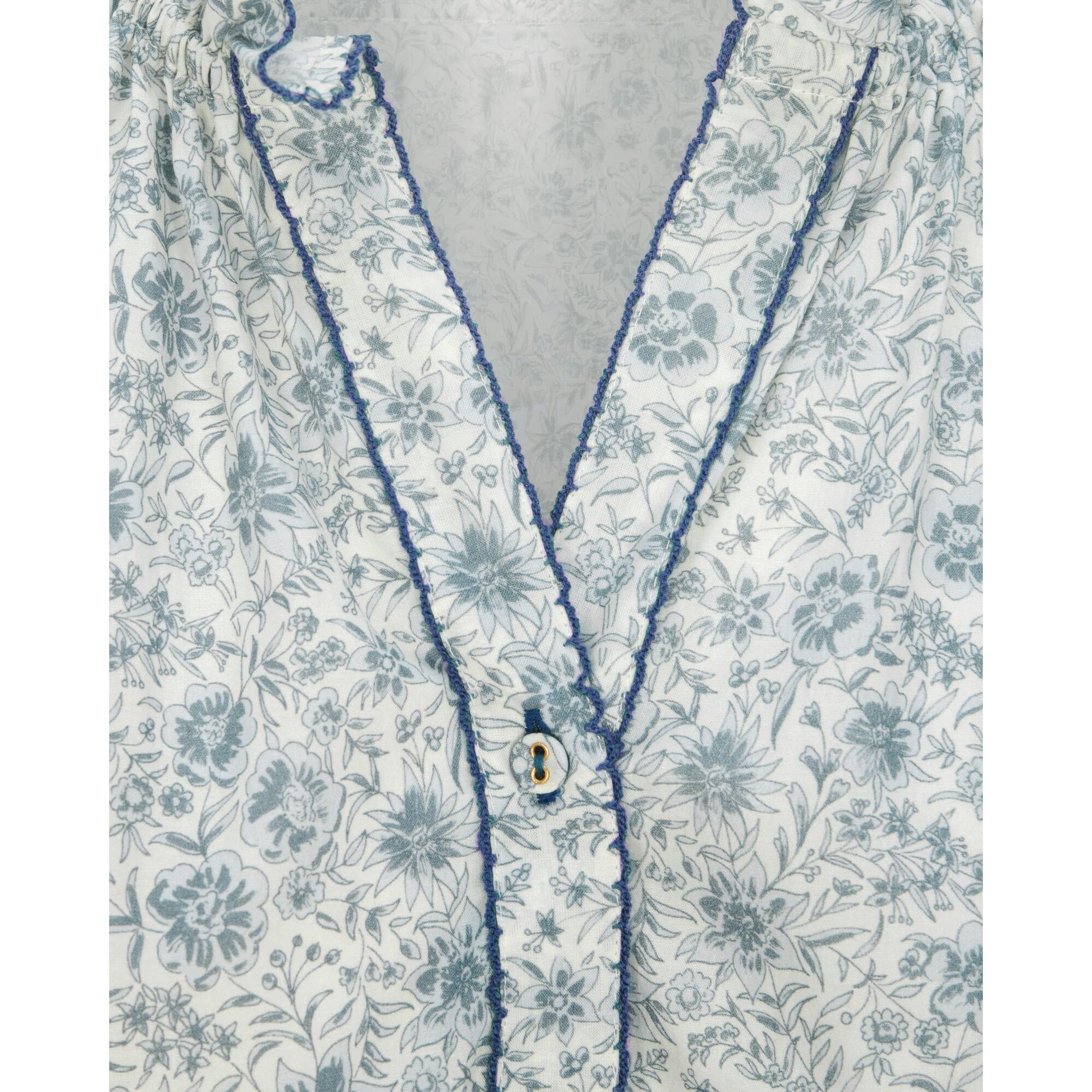 Harper Top in Floral Blues