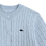 Blue Cable Knit Cardigan