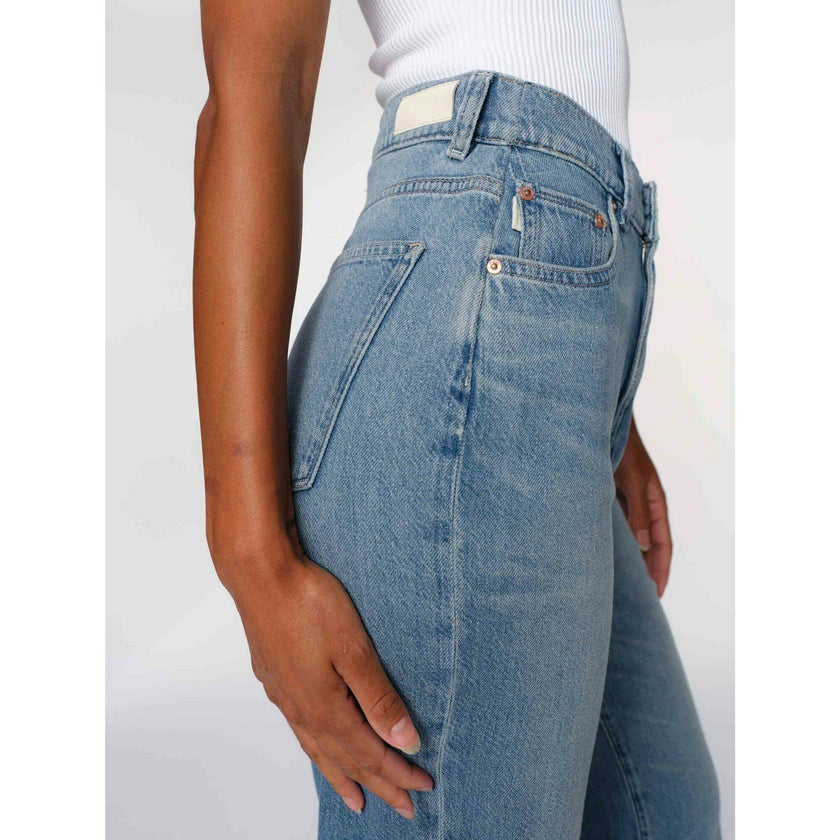 Hepburn Wide Leg High Rise Ankle Jeans | River Bank