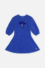Hairy Knitted Dress Royal Blue