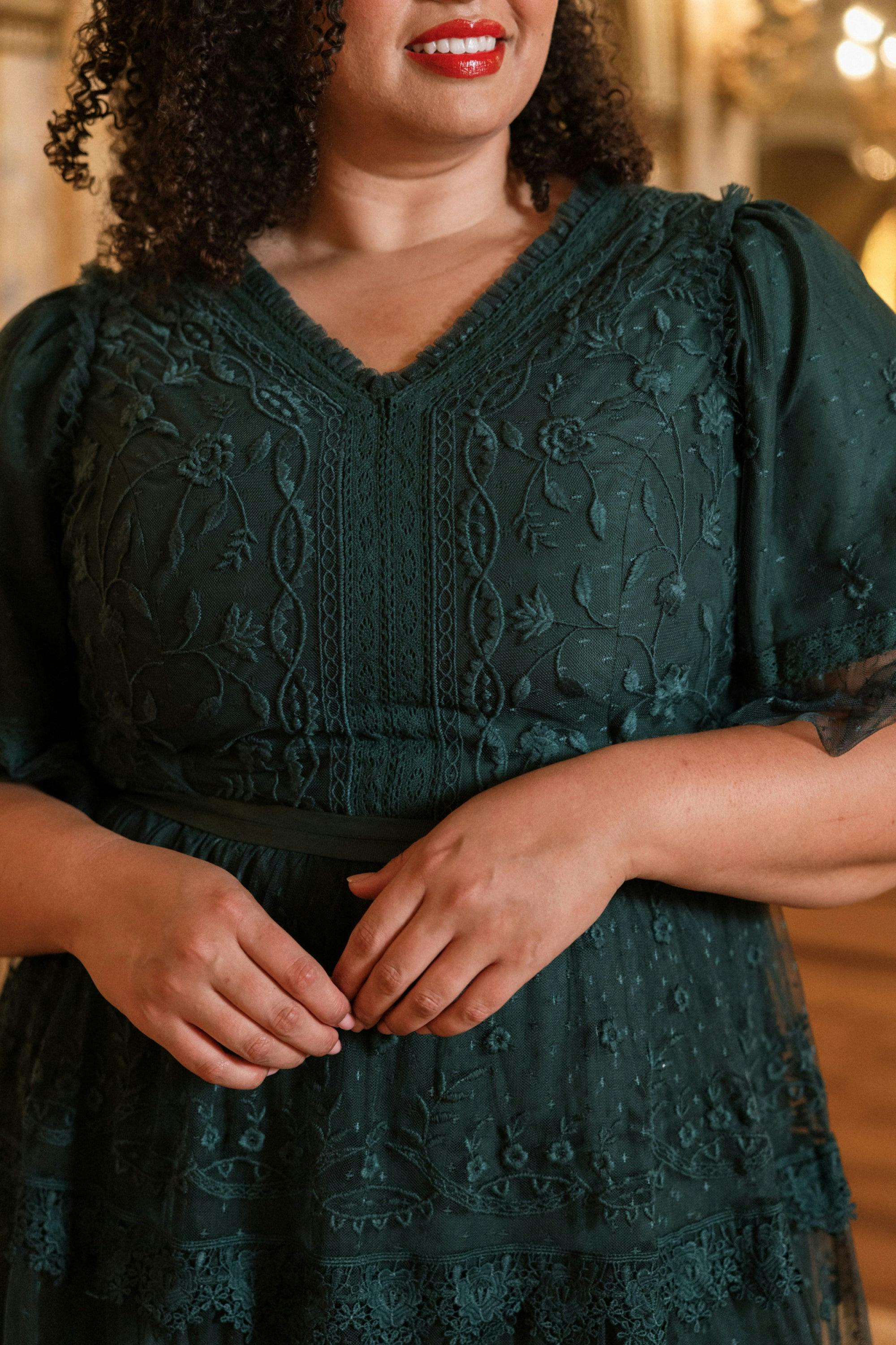 Jules Dress in Emerald