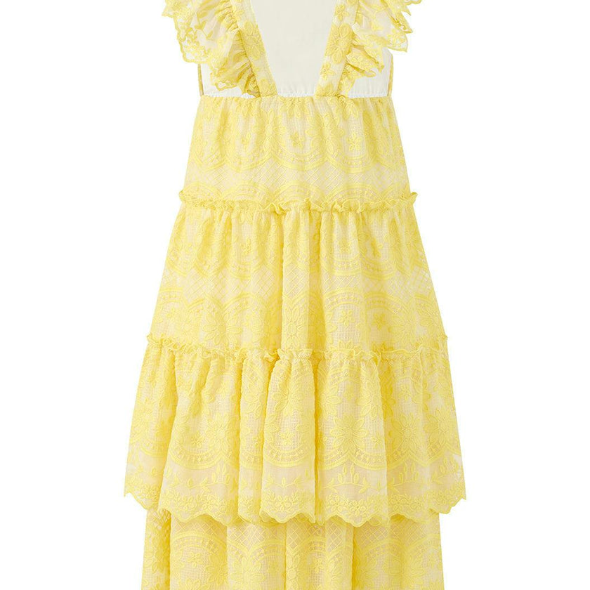Kaia Lace Embroidered Maxi Dress