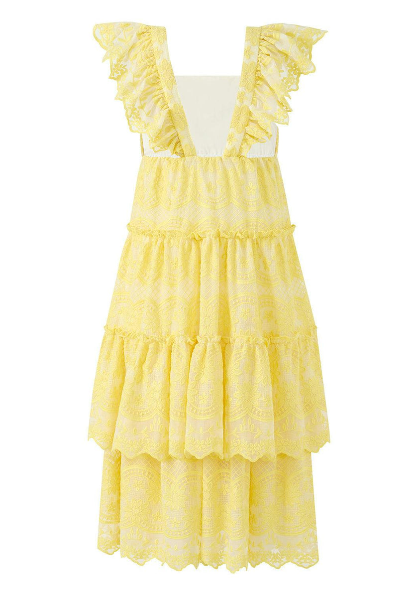 Kaia Lace Embroidered Maxi Dress