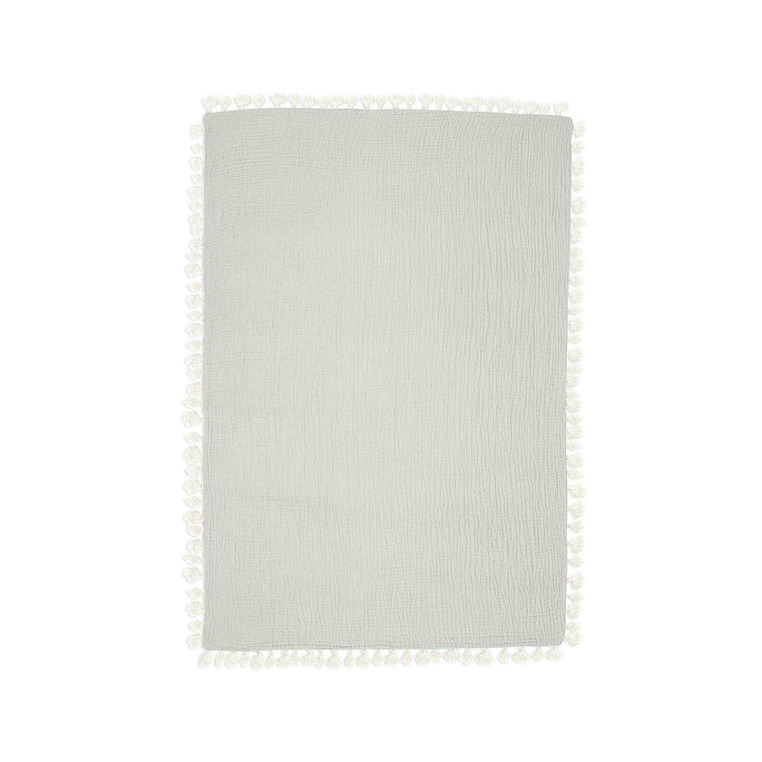 6-Layer Cotton Muslin Baby Blanket (Moonstone Grey)